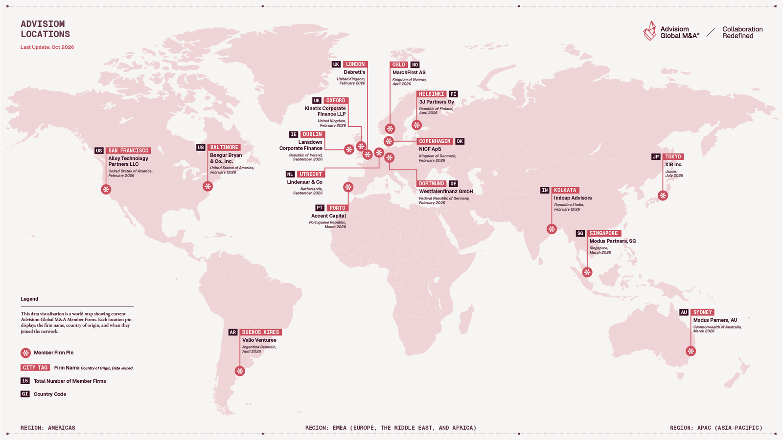 Advisiom Current Members Map October 2026