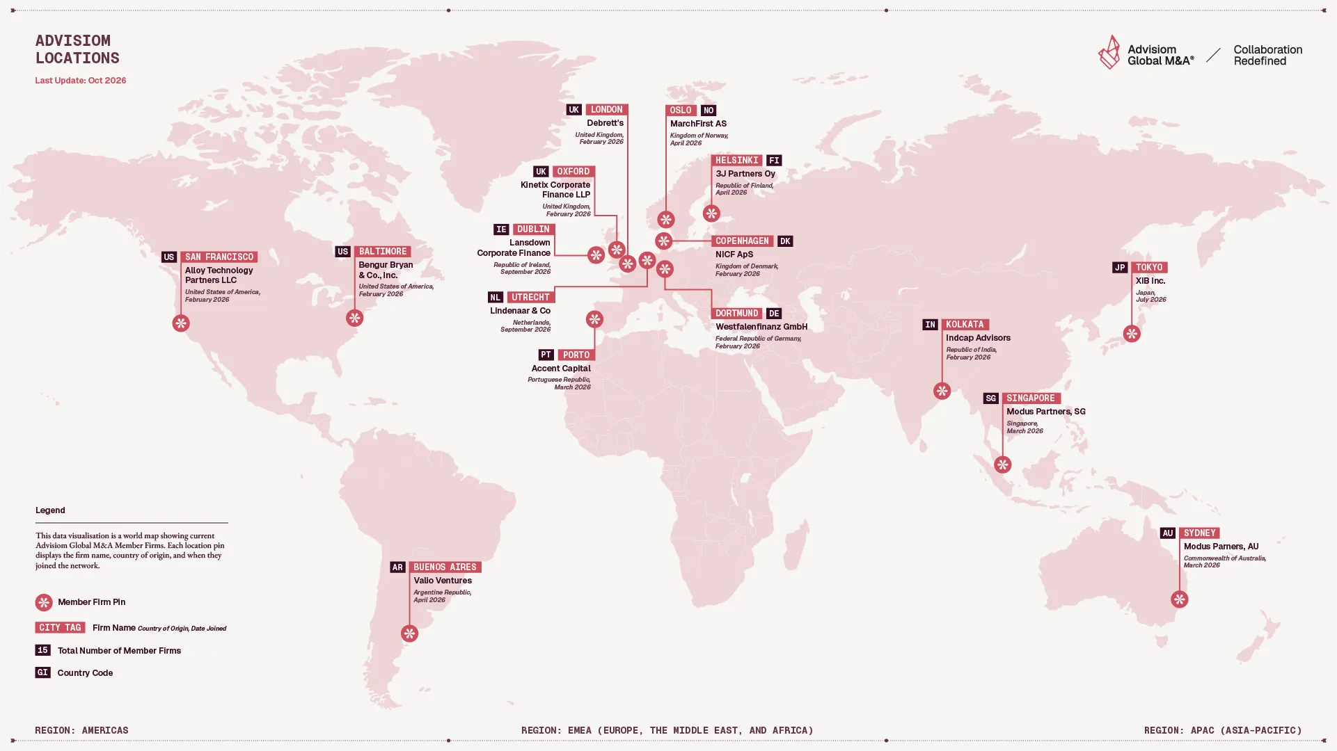 Advisiom Current Members Map October 2026